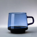 Translucent green glass coffee mug kitchen heat resistant cup by Decorbites