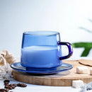 Translucent green glass coffee mug kitchen heat resistant cup by Decorbites