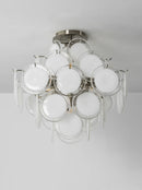 Transparent White Glass Disc Ceiling Light
