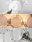 Transparent White Glass Disc Ceiling Light