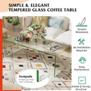 42 x 19.7 Inch Clear Tempered Glass Coffee Table with Rounded Edges-Transparent by LJGDeals