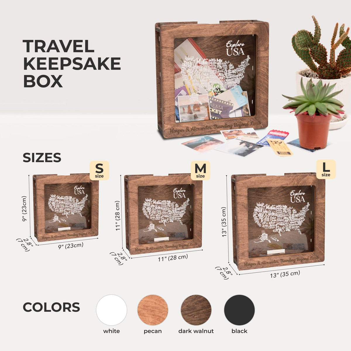 USA Travel Box Dark Walnut, photo 2 of 7