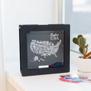 USA Travel Box Dark Walnut