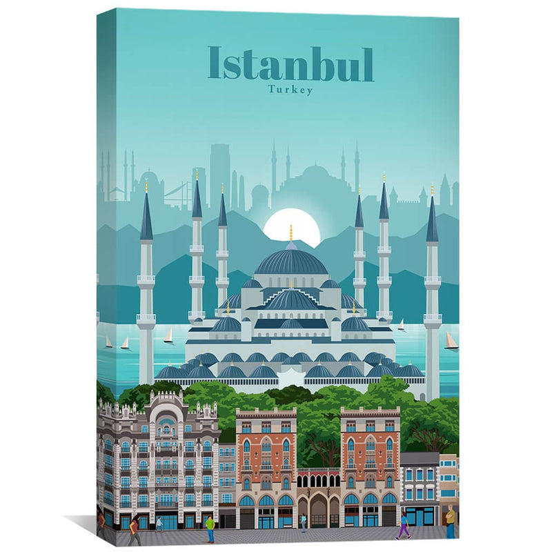 Travel to Istanbul Canvas - Studio 324