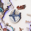 Travel Tracker 3D Colored Wooden World Map – Cruise