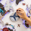 Travel Tracker 3D Colored Wooden World Map – Cruise