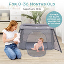 2-in-1 Portable Baby Playpen with Safety Enclosure and Padded Mattress-Dark Gray by LJGDeals