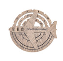 Travel Tracker 3D Wooden World Map