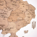 Wooden Map of Ukraine Terra
