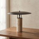 Travertine Luna Table Lamp
