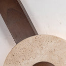 Travertine Lunar Wood Wall Lamp