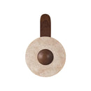 Travertine Lunar Wood Wall Lamp