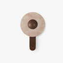 Travertine Lunar Wood Wall Lamp