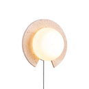 Travertine Round Solclip Wall Light