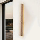 Travertine Stein Lange Long Strip Wall Sconce