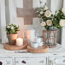 Fluted Wooden Display Trays, Set of Two by Decor Steals