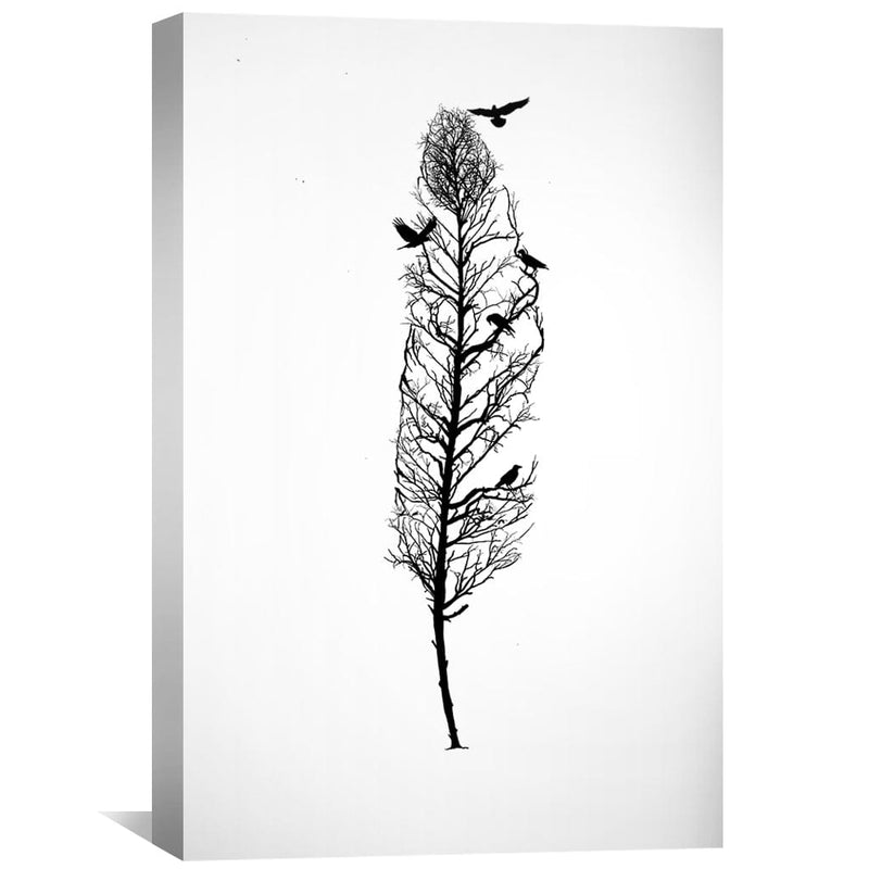 Tree of Illusion Feather Canvas