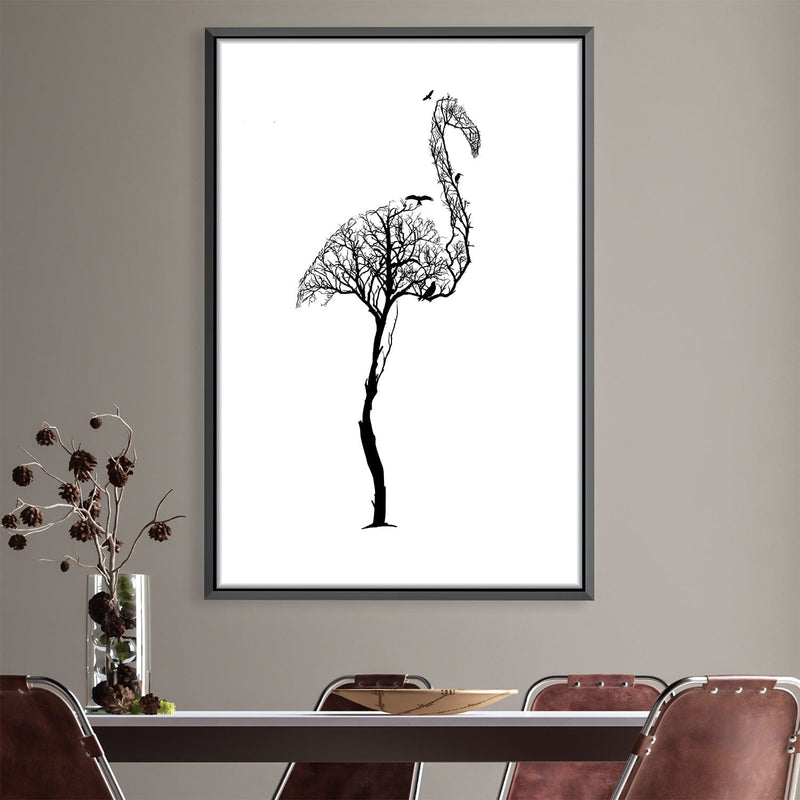 Tree of Illusion Flamingo Canvas