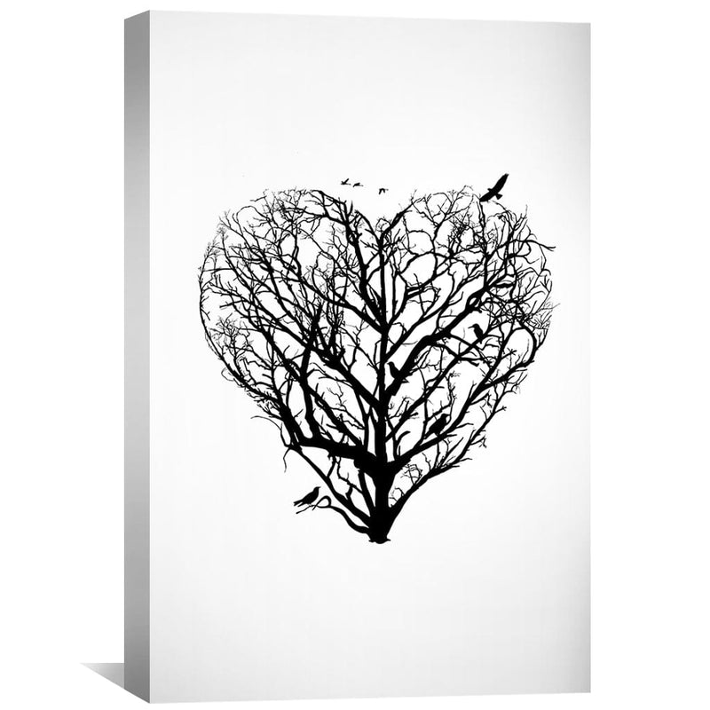 Tree of Illusion Heart Canvas