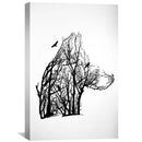 Tree of Illusion Wolf Canvas