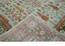 Tree of Life Multi Size Hand Knotted Silver, Brown and Rust Traditional Vintage Oushak Wool Rug