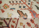 Ivory Wool Area Rug 8x10 Hand Knotted Tree of Life Oushak Brown Rust