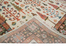 Ivory Wool Area Rug 8x10 Hand Knotted Tree of Life Oushak Brown Rust