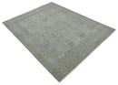 Tree of life Antique Distressed Finished Gray and Silver Low Pile Multi Size wool Area Rug