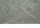 Tree of life Antique Distressed Finished Gray and Silver Low Pile Multi Size wool Area Rug