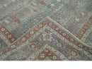 Tree of life Antique Distressed Finished Gray, Silver and Rust Low Pile Multi Size wool Area Rug