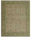 Tree of life Beige, Purple and Olive Hand Knotted Traditional Floral Custom Made wool rug