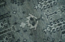 Tree of life Gray, Charcoal and Ivory Hand knotted Traditional Floral 9x12 wool Area Rug by The Rug Decor