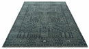 Tree of life Gray, Charcoal and Ivory Hand knotted Traditional Floral 9x12 wool Area Rug by The Rug Decor