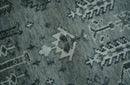 Tree of life Gray, Charcoal and Ivory Hand knotted Traditional Floral Multi Size wool Area Rug