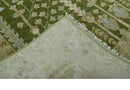 Tree of life Green and Silver Hand Knotted Traditional Floral 8x10 wool rug by The Rug Decor
