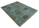 Tree of Life Green Traditional Hand Knotted Turkish Design 8x10 Wool Area Rug by The Rug Decor
