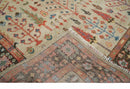 Tree of Life Hand Knotted 8x10 Beige, Brown and Rust Traditional Oushak Wool Rug by The Rug Decor