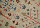 Tree of Life Hand Knotted 8x10 Beige, Brown and Rust Traditional Oushak Wool Rug by The Rug Decor