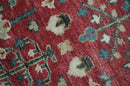 Hand-Knotted Maroon and Blue Wool Traditional Area Rug Tree of Life Oushak 8x10