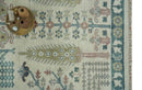 Tree of life Ivory, Teal, Olive and Brown Hand Knotted Traditional Oushak wool Area Rug by The Rug Decor