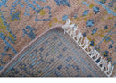 Tree of life Peach And Blue Hand Knotted 2x3 Wool Rug by The Rug Decor
