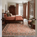 Tree of Life Peach and Brown Hand Knotted 8x10 Traditional Oushak Wool Rug