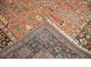Tree of Life Peach and Brown Hand Knotted 8x10 Traditional Oushak Wool Rug by The Rug Decor
