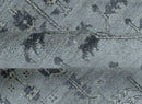 Tree of Life Silver And Gray 6x9 Hand Knotted Bamboo Silk Area Rug