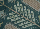 Tree of life Teal, Peach and Olive Hand Knotted Traditional Oushak Custom Made wool area Rug