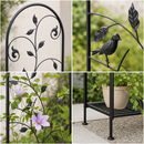 71in H Black Metal Garden Trellis Plant Stand for Climbing Plants