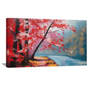 Trees on the River Bank Canvas