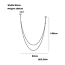 GobekUsa Trendy Flexible Leather Belt LED Chandelier