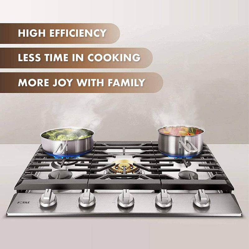 30"/36" Stainless Steel Tri-Ring Gas Cooktop Series | GLS30501 / GLS36502