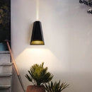 GobekUsa Triangle Aluminum LED Wall Sconce in Black - Simple Style, Flush Mount, Warm/White Light